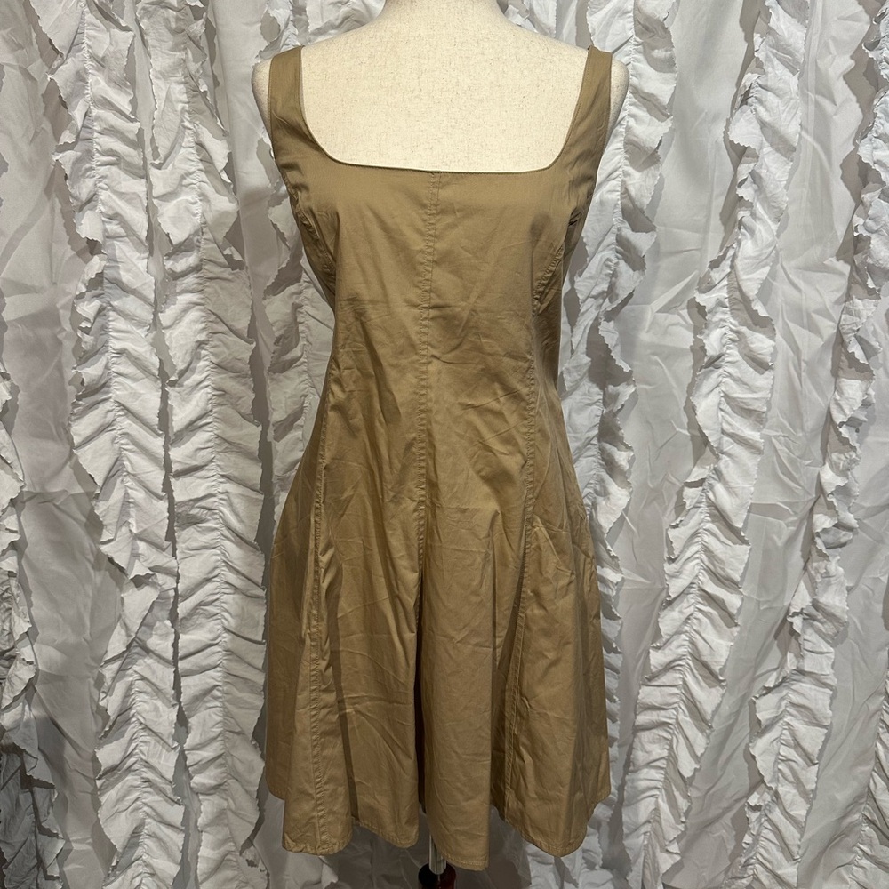 Casual Tan Sleeveless Dress